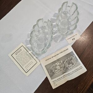 Crystal Spoon and Fork Holders, Princess House